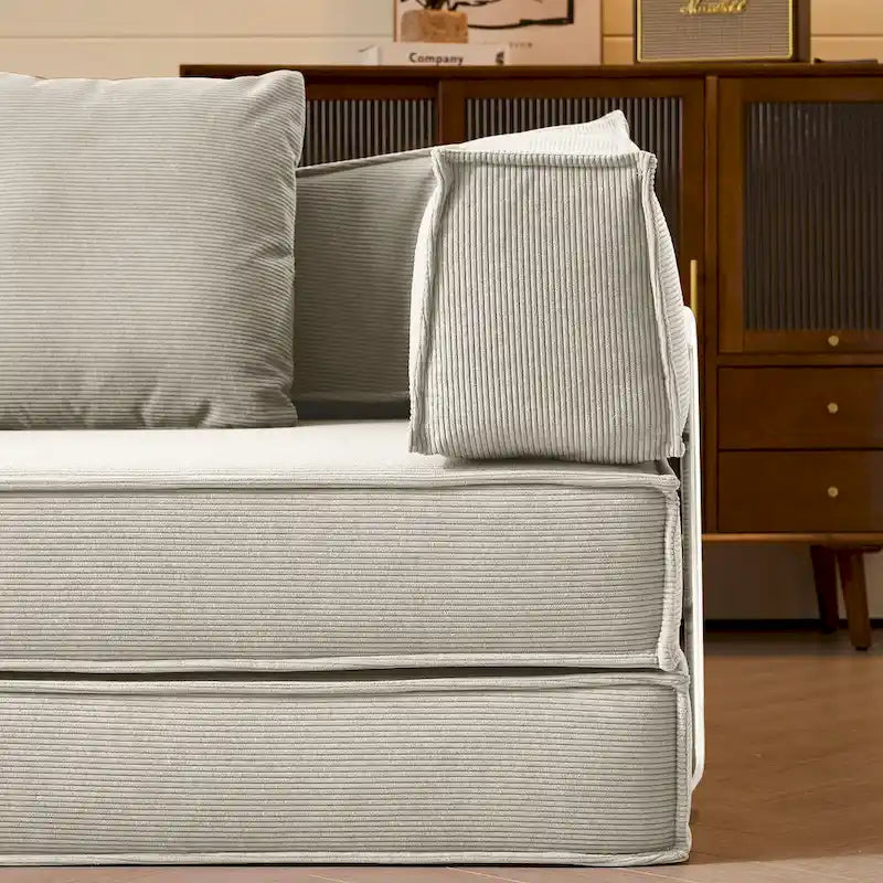 JASIWAY Modern Vintage Convertible Sleeper Sofa Bed