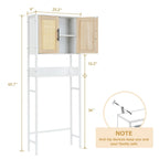 Over The Toilet Storage Cabinet with Rattan Door