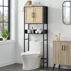 Over The Toilet Storage Cabinet with Rattan Door