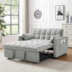 Modern Velvet Loveseat Futon Sofa Couch Pullout Bed,Small Love Seat