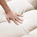 Modern Velvet Loveseat Futon Sofa Couch Pullout Bed,Small Love Seat