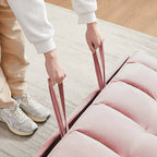 Modern Velvet Loveseat Futon Sofa Couch Pullout Bed,Small Love Seat