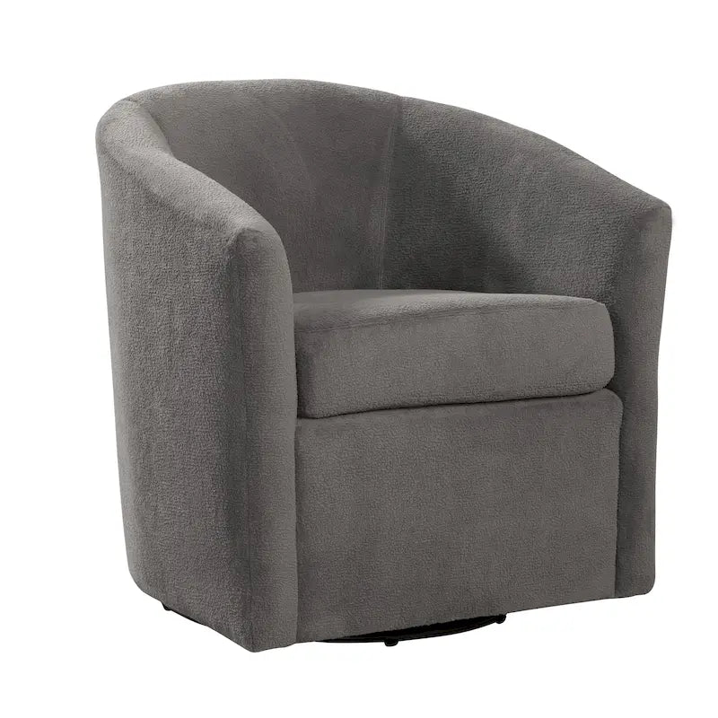 Odessa Barrel Style Swivel Accent chair in Performance Fabric