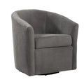 Odessa Barrel Style Swivel Accent chair in Performance Fabric