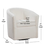 Odessa Barrel Style Swivel Accent chair in Performance Fabric