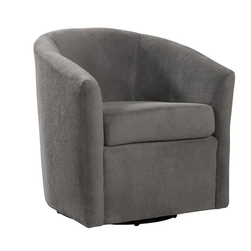 Odessa Barrel Style Swivel Accent chair in Performance Fabric
