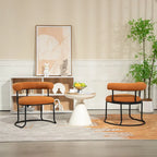 Mid-Century Modern Boucle Dining Chairs Set of 2