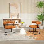 Mid-Century Modern Boucle Dining Chairs Set of 2