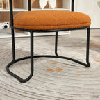 Mid-Century Modern Boucle Dining Chairs Set of 2