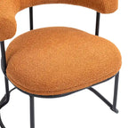 Mid-Century Modern Boucle Dining Chairs Set of 2