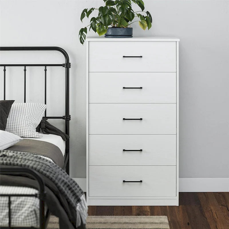 Ameriwood Home BrEZ Build Pearce Tall 5 Drawer Dresser