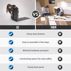 Ameriwood Home BrEZ Build Pearce Tall 5 Drawer Dresser