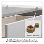 Ameriwood Home BrEZ Build Pearce Tall 5 Drawer Dresser