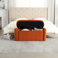 Corduroy Upholstered Storage Ottoman Bench with Safety Hinge for Living Room,Bedroom