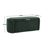 Corduroy Upholstered Storage Ottoman Bench with Safety Hinge for Living Room,Bedroom