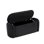 Corduroy Upholstered Storage Ottoman Bench with Safety Hinge for Living Room,Bedroom