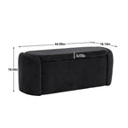 Corduroy Upholstered Storage Ottoman Bench with Safety Hinge for Living Room,Bedroom