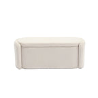 Corduroy Upholstered Storage Ottoman Bench with Safety Hinge for Living Room,Bedroom