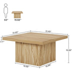 31.5 Inches Square Coffee Table for Living Room Mid-Century Modern Cocktail Table