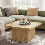 31.5 Inches Square Coffee Table for Living Room Mid-Century Modern Cocktail Table