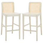 SAFAVIEH Home Benicio 29-inch Rattan Bar Stool [SET of 2] - 19Wx23Dx42H
